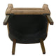 Elom Accent Armchair | Brown Faux Leather with Welt Trim Details BM334058