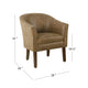 Elom Accent Armchair | Brown Faux Leather with Welt Trim Details BM334058