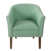 Elom Accent Armchair | Aqua Blue Polyester with Welt Trim Details