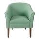 Elom Accent Armchair | Aqua Blue Polyester with Welt Trim Details
