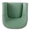Elom Accent Armchair | Aqua Blue Polyester with Welt Trim Details