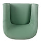 Elom Accent Armchair | Aqua Blue Polyester with Welt Trim Details