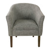 Elom Accent Armchair | Slate Gray Polyester with Welt Trim Details BM334060