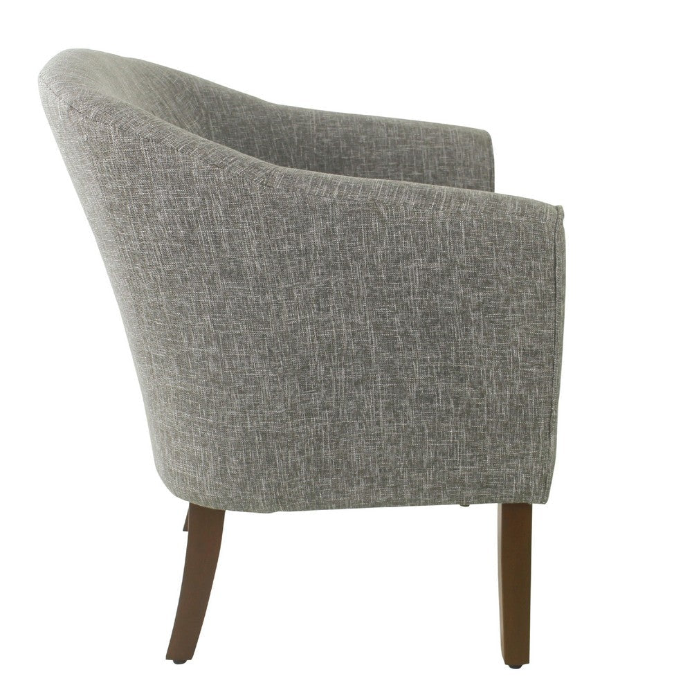 Elom Accent Armchair | Slate Gray Polyester with Welt Trim Details BM334060