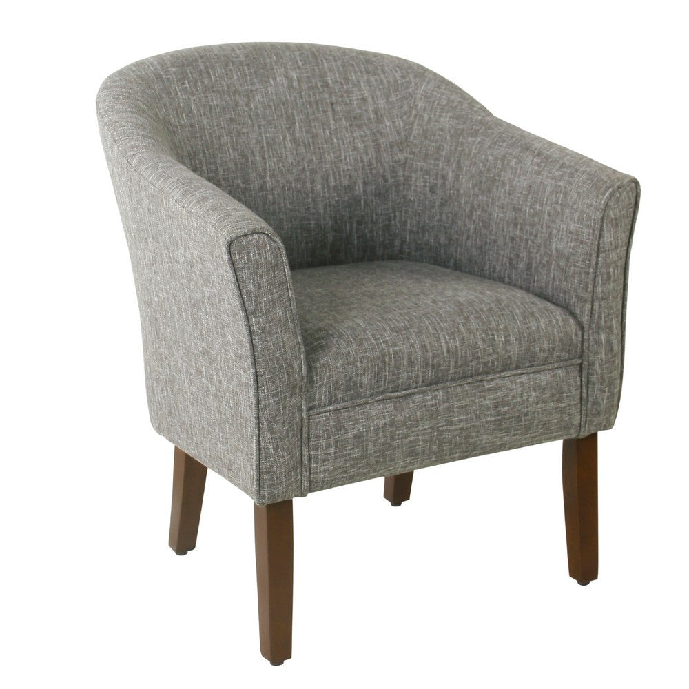Elom Accent Armchair | Slate Gray Polyester with Welt Trim Details