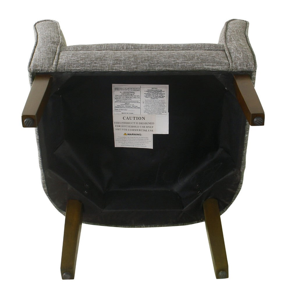 Elom Accent Armchair | Slate Gray Polyester with Welt Trim Details BM334060