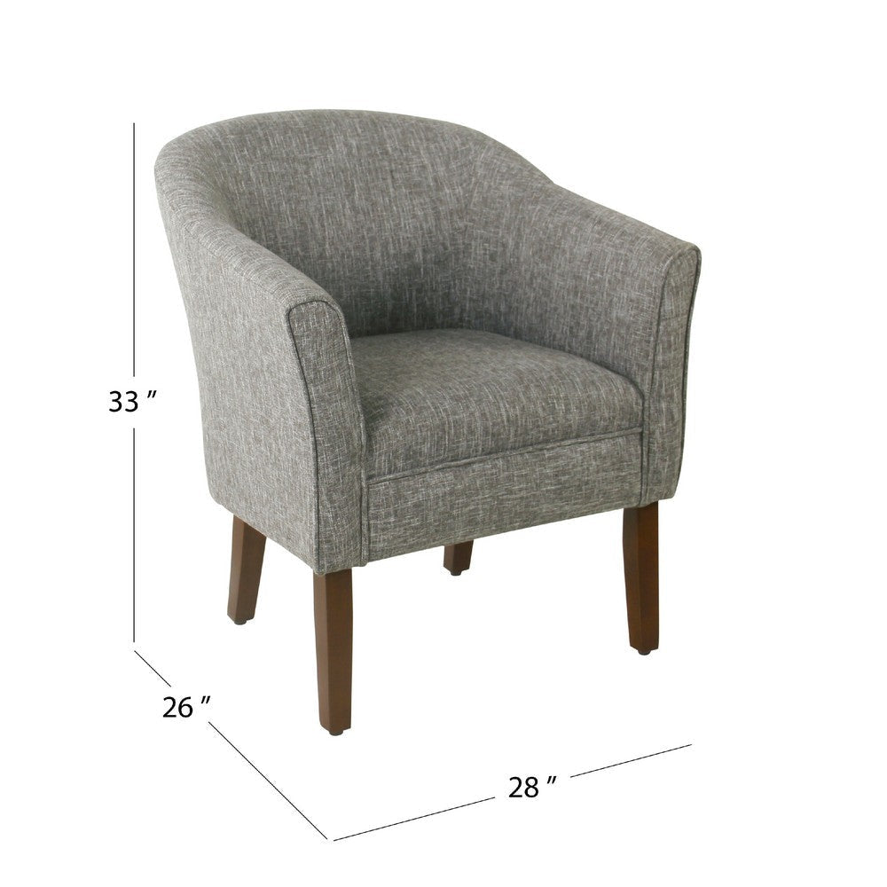 Elom Accent Armchair | Slate Gray Polyester with Welt Trim Details BM334060