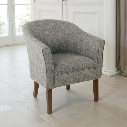 Elom Accent Armchair | Slate Gray Polyester with Welt Trim Details