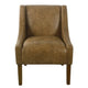 Accent Chair | Distressed Brown Faux Leather with Sloped Arms BM334061
