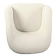 Accent Club Chair | Cream Sherpa Fabric | Modern Round Tapered Legs BM334064