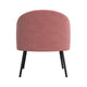 Kila Accent Chair | Soft Pink Velvet and Ebony Black Metal Legs