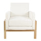 Nimo Accent Armchair | Cream White Boucle | Modern Track Armrests BM334067