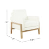 Nimo Accent Armchair | Cream White Boucle | Modern Track Armrests BM334067