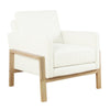 Nimo Accent Armchair | Cream White Boucle | Modern Track Armrests
