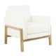 Nimo Accent Armchair | Cream White Boucle | Modern Track Armrests