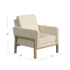 Nimo Accent Armchair | Tan Brown and Cream Polyester | Track Armrests BM334068