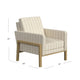 Nimo Accent Armchair | Tan Brown and Cream Polyester | Track Armrests BM334068
