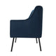 Sune Accent Chair | Soft Navy Blue Velvet and Matte Black Metal Legs