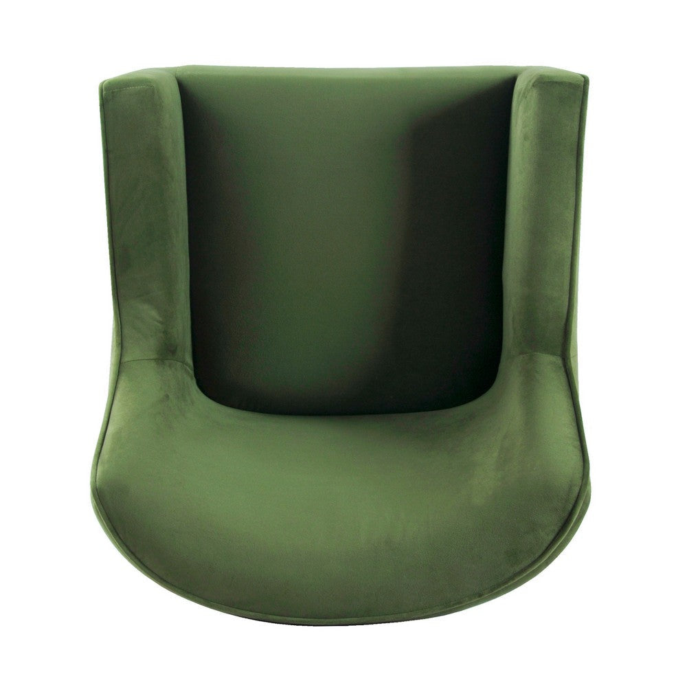 Sune Accent Chair | Soft Dark Green Velvet and Matte Black Metal Legs