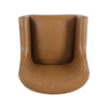 Sune Accent Chair | Brown Faux Leather and Matte Black Metal Legs BM334071