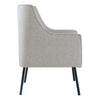 Sune Accent Chair | Light Gray Polyester and Matte Black Metal Legs BM334072