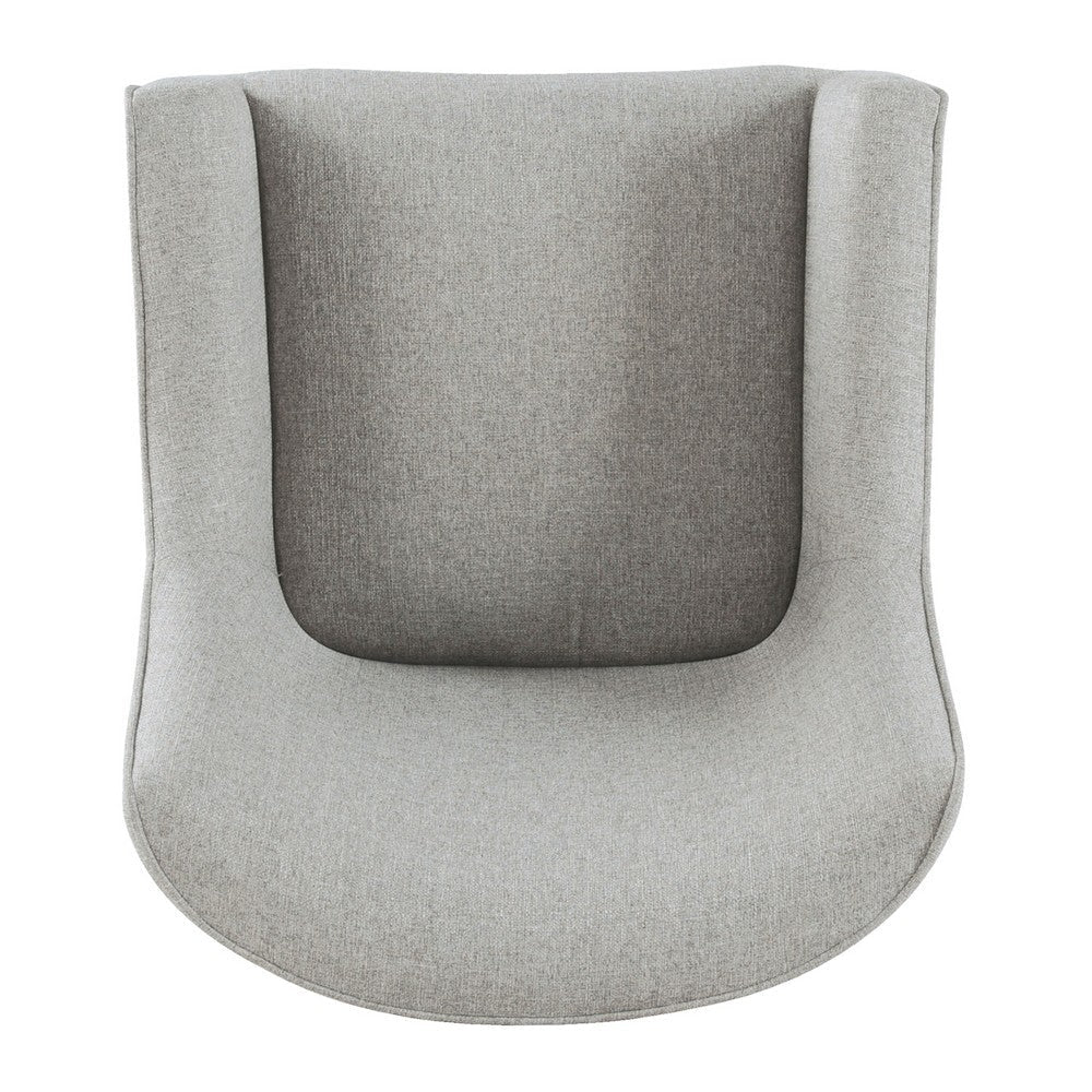 Sune Accent Chair | Light Gray Polyester and Matte Black Metal Legs BM334072