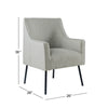 Sune Accent Chair | Light Gray Polyester and Matte Black Metal Legs BM334072