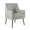 Sune Accent Chair | Light Gray Polyester and Matte Black Metal Legs