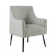 Sune Accent Chair | Light Gray Polyester and Matte Black Metal Legs