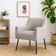 Sune Accent Chair | Light Gray Polyester and Matte Black Metal Legs