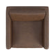 Fiam Accent Armchair | Dark Brown Faux Leather | Modern Black Legs