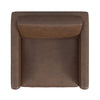 Fiam Accent Armchair | Dark Brown Faux Leather | Modern Black Legs