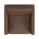 Fiam Accent Armchair | Dark Brown Faux Leather | Modern Black Legs