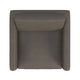 Fiam Accent Armchair | Dark Gray Faux Leather | Modern Black Legs