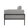 Fiam Accent Armchair | Heather Gray Woven Fabric | Black Metal Legs BM334077