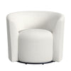 Accent Swivel Chair | Cream Boucle | Sloped Armrests | Barrel Back BM334078