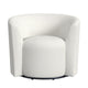 Accent Swivel Chair | Cream Boucle | Sloped Armrests | Barrel Back BM334078
