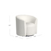 Accent Swivel Chair | Cream Boucle | Sloped Armrests | Barrel Back BM334078