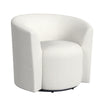 Accent Swivel Chair | Cream Boucle | Sloped Armrests | Barrel Back