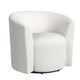 Accent Swivel Chair | Cream Boucle | Sloped Armrests | Barrel Back