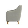 Accent Armchair | Button Tufted Backrest | Soft Gray Woven Fabric BM334080