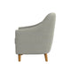 Accent Armchair | Button Tufted Backrest | Soft Gray Woven Fabric BM334080