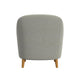 Accent Armchair | Button Tufted Backrest | Soft Gray Woven Fabric BM334080
