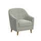Accent Armchair | Button Tufted Backrest | Soft Gray Woven Fabric