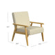 Accent Armchair | Beige and White Stripe Pattern Fabric | Solid Wood BM334081