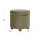 Gio Storage Ottoman | 19" Round Lift Top | Sage Green Velvet Fabric