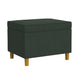 Fero Storage Ottoman | 24" Rectangular Hinged Lid Forest Green Velvet