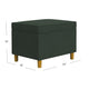 Fero Storage Ottoman | 24’’ Rectangular Hinged Lid Forest Green Velvet BM334086