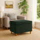 Fero Storage Ottoman | 24" Rectangular Hinged Lid Forest Green Velvet
