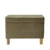 Fero Storage Ottoman | 24’’ Rectangular Hinged Lid | Sage Green Velvet BM334087